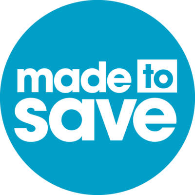 Made to Save logo - blue circle with made to save text