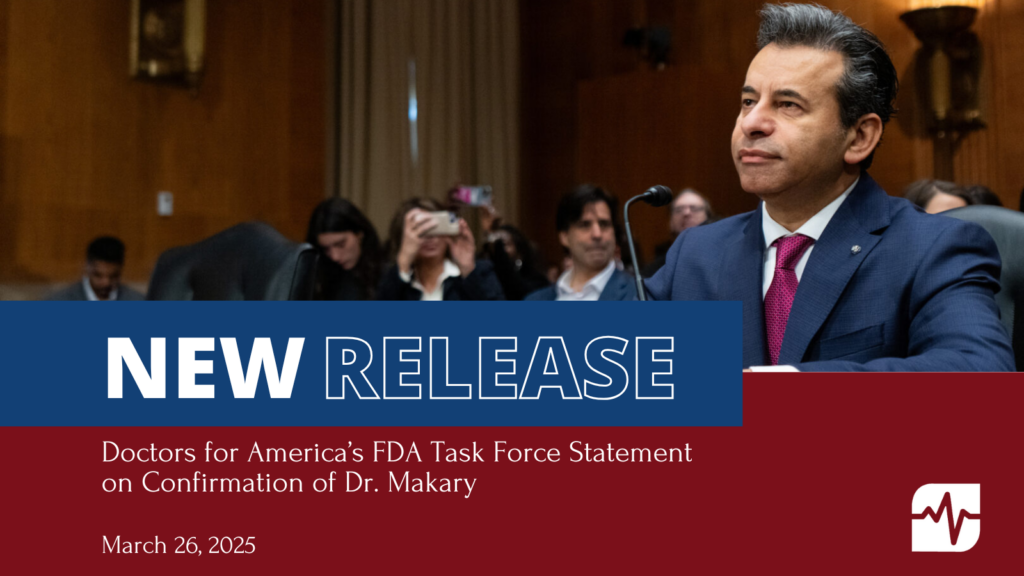 FDA Task Force Statement on Confirmation of Dr. Makary